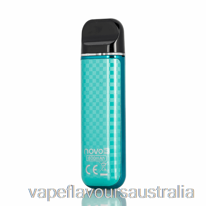 Vape Nicotine Australia SMOK NOVO 3 25W Pod System Peacock Blue Carbon Fiber